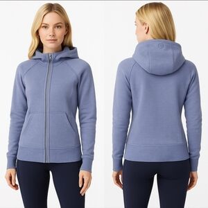 Lululemon Scuba Hoodie Light Cotton Fleece Heathered Peri Purple Sz 6
